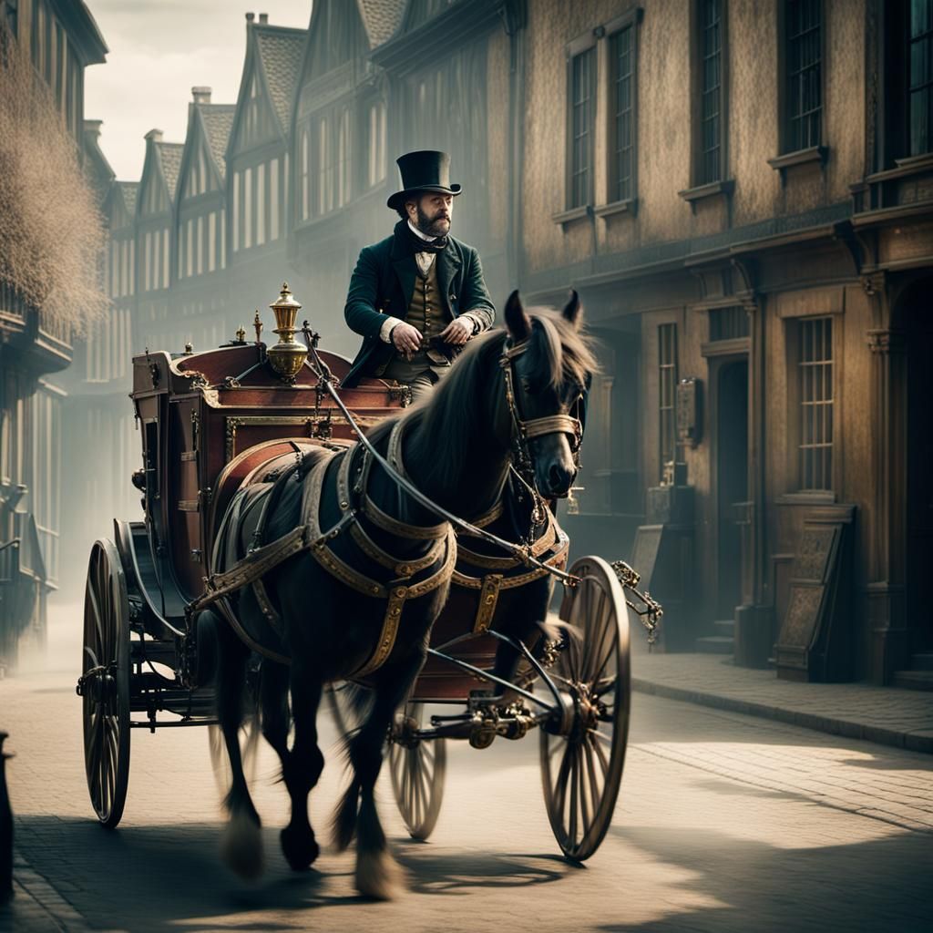 Steampunk Driver in Moody Cinematic Lighting