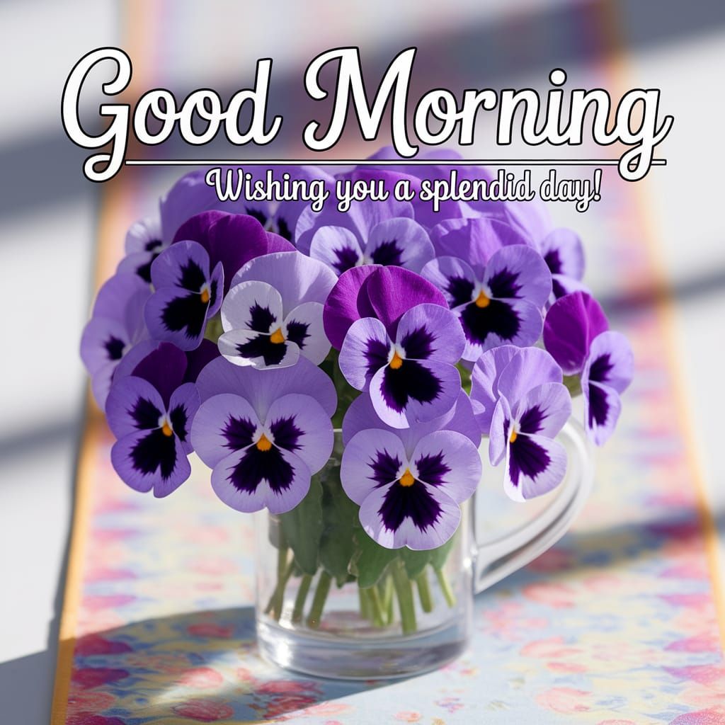 Pansies in Sunlight: A Floral Still Life