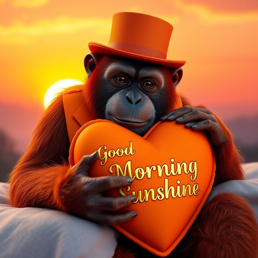 Vibrant Orangutan in Exquisite 3D Fantasy Art