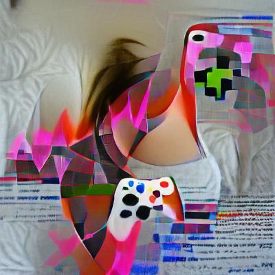 AI Generated Image of a Gamer Girl