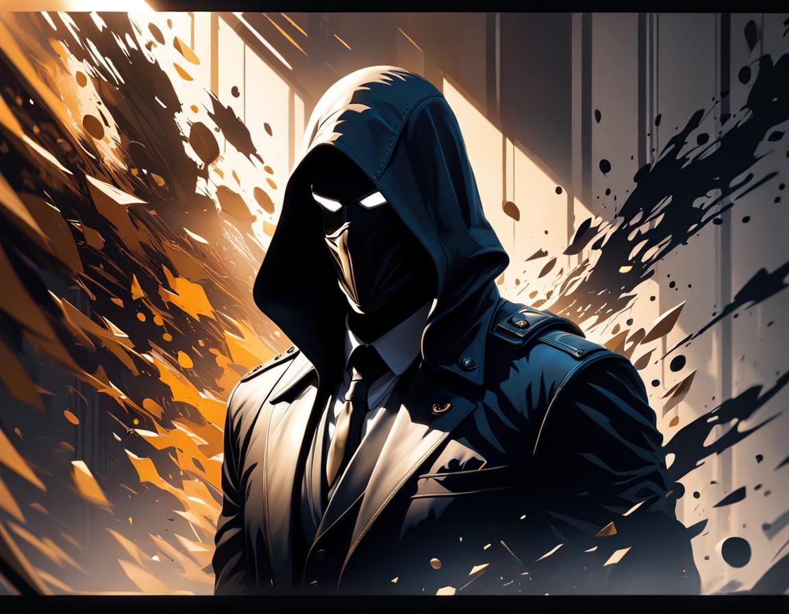 Mysterious Spy Silhouette in Dramatic Lighting