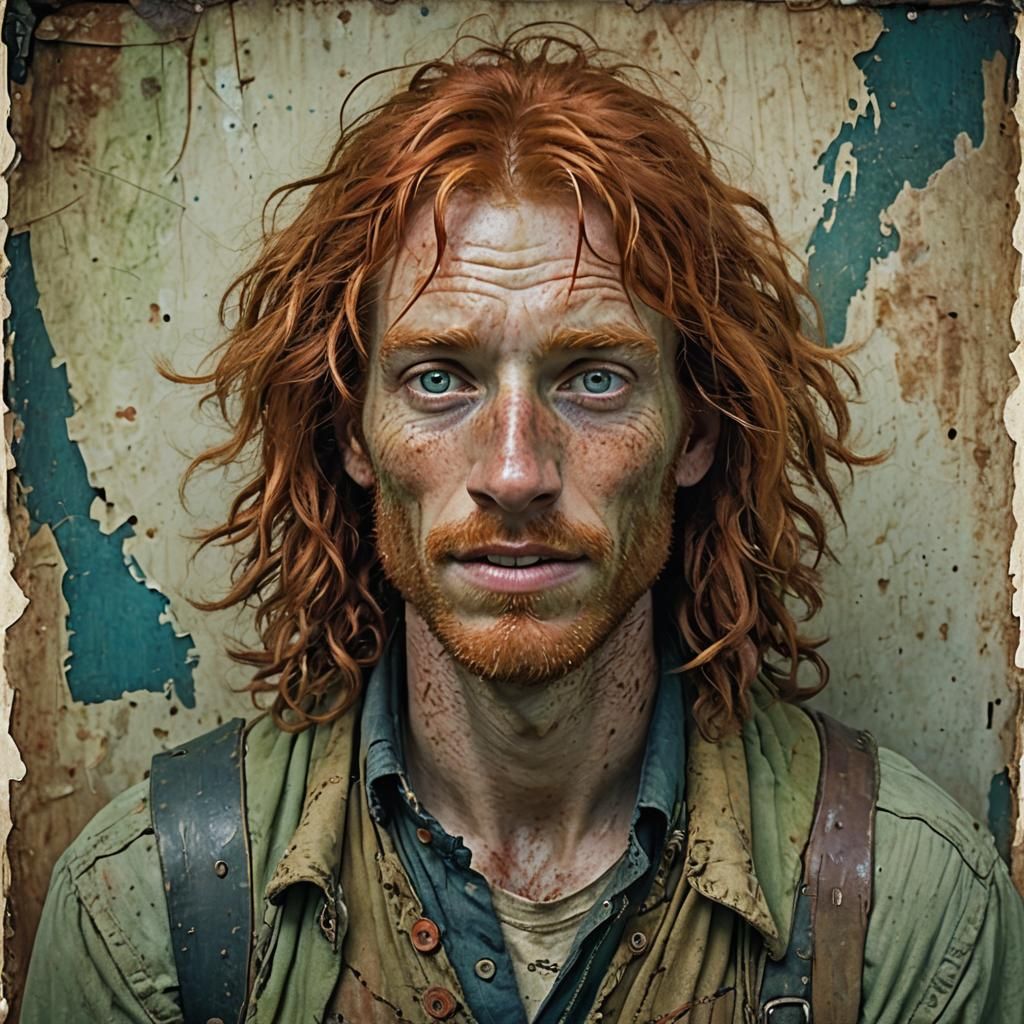 Red-Haired Man Portrait in Digital Art Style
