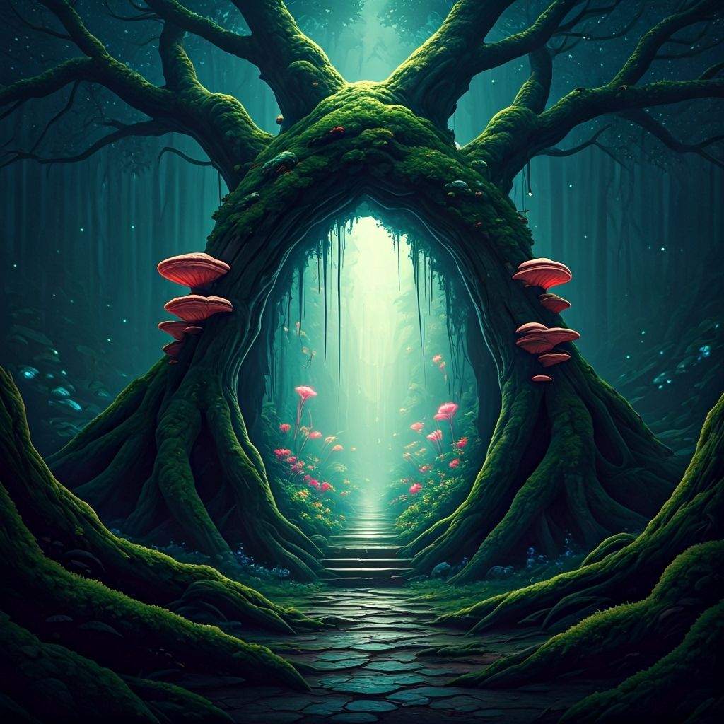 Ethereal Tree Portal to Alien Jungle