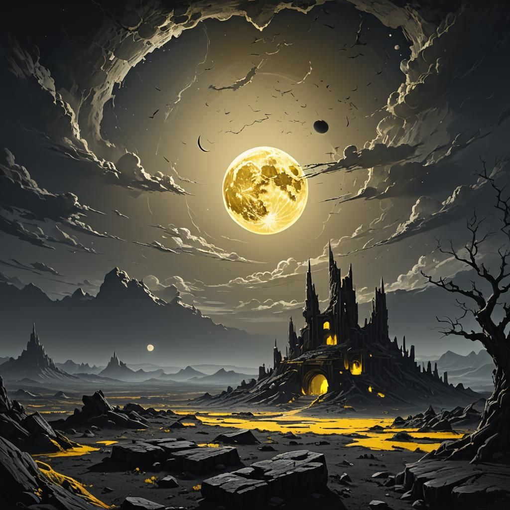 Dark Fantasy Moon Portal Concept Art