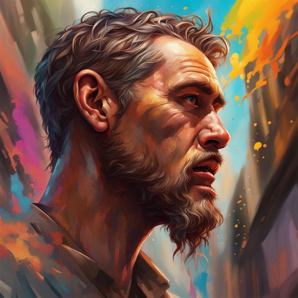 Dramatic Hyperrealistic Splash Art Concept with Color Depth