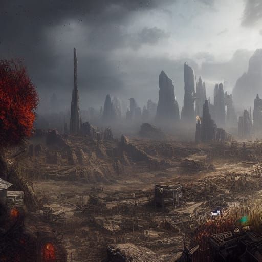 Post-Apocalyptic World: Detailed Matte Painting