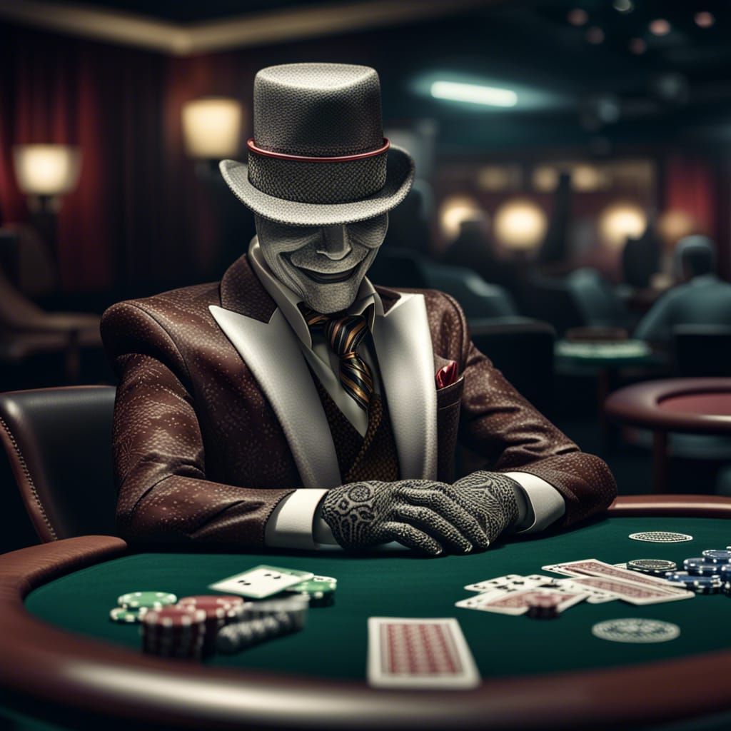 Hyperrealistic Humanoid Poker Dealer at Table