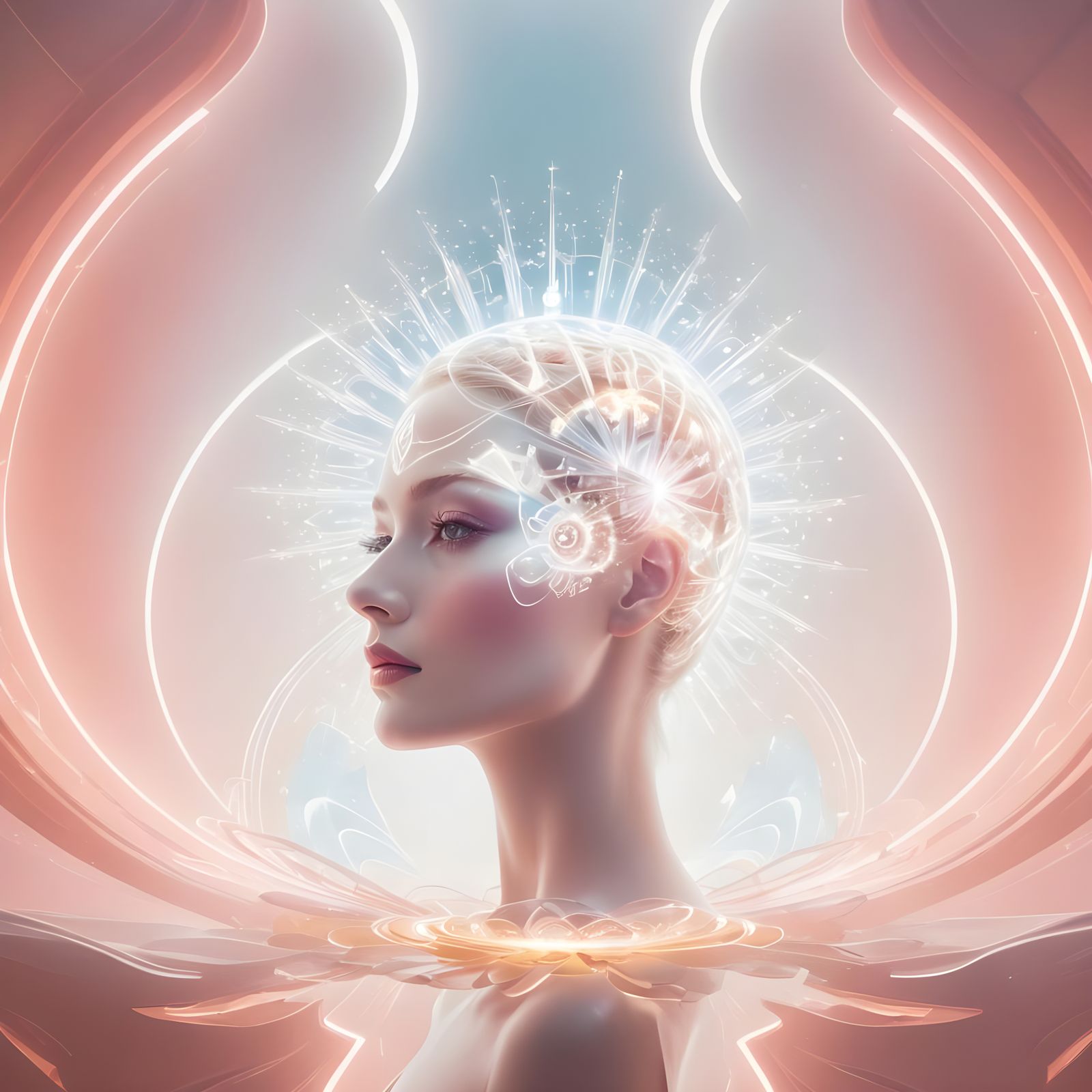 Radiant Mind of Light in 50s Style