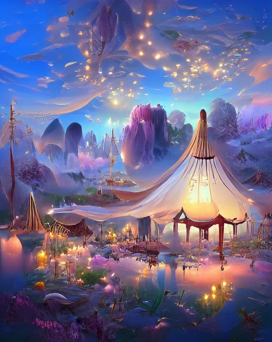Magical Circus Tent Fantasy Artwork