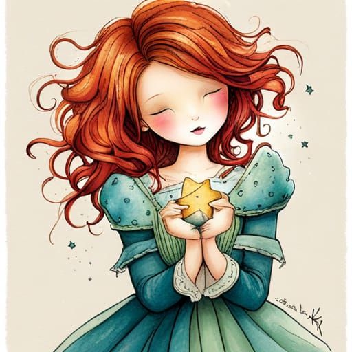 Friends as Stars: Whimsical Vintage Illustration