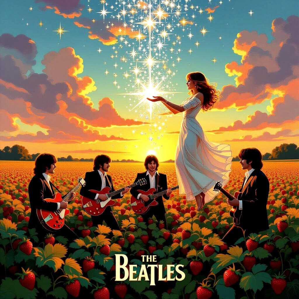 Psychedelic Beatles Concert with Diamond Shower