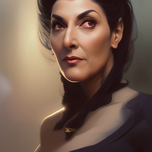Deanna Troi Portrait in Art Nouveau Style