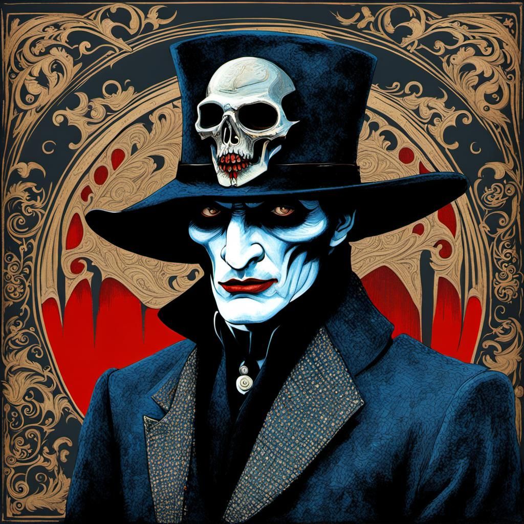 Vampire in Luxury Hat, Russian Avant-Garde Style