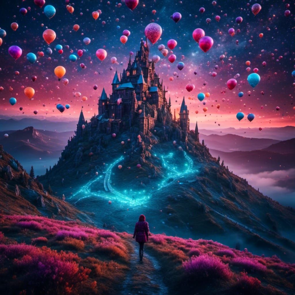 Epic Confetti Explosion in Digital Painting Style