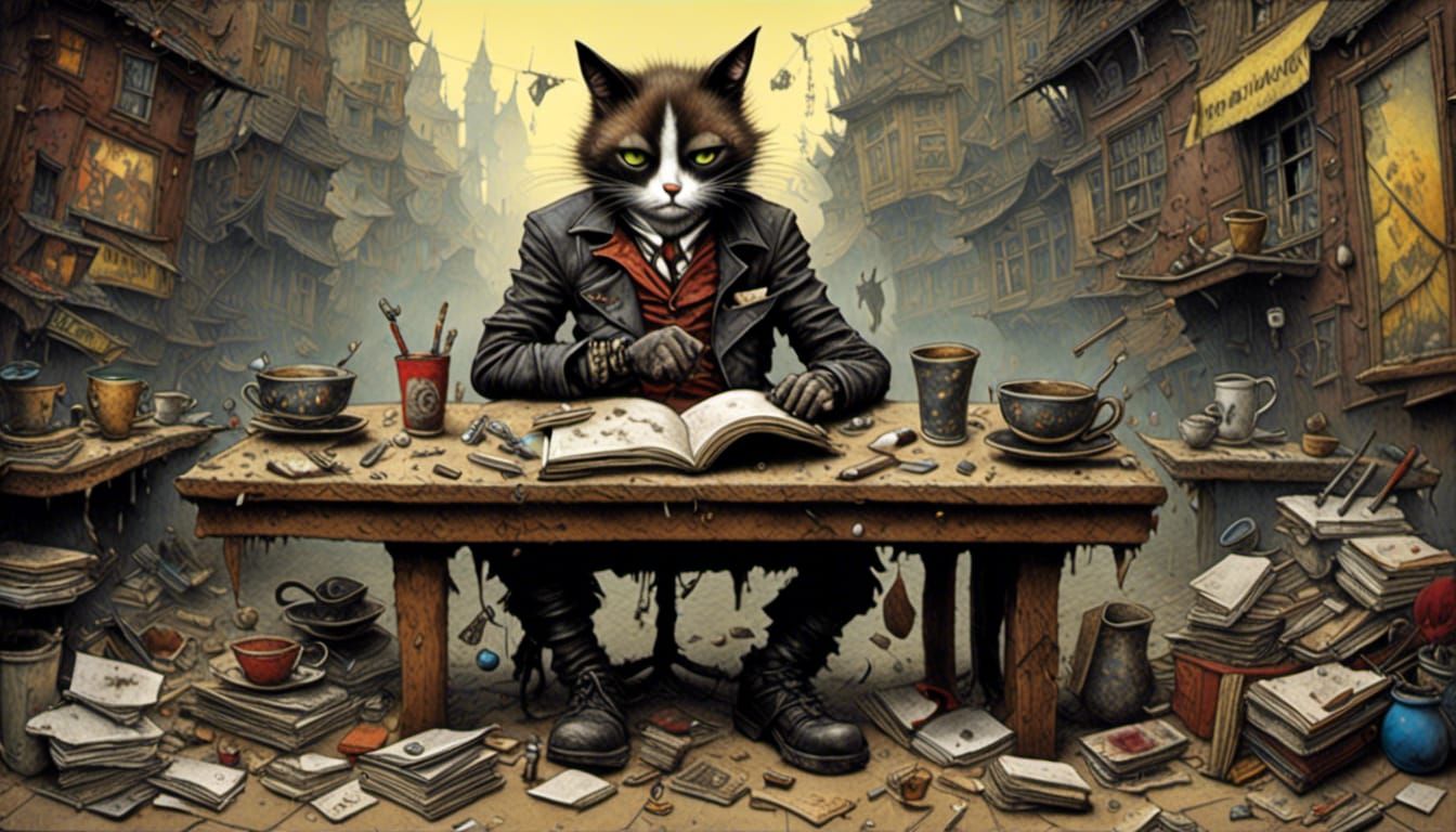 Stylized Warrior Figure with Painterly Texture