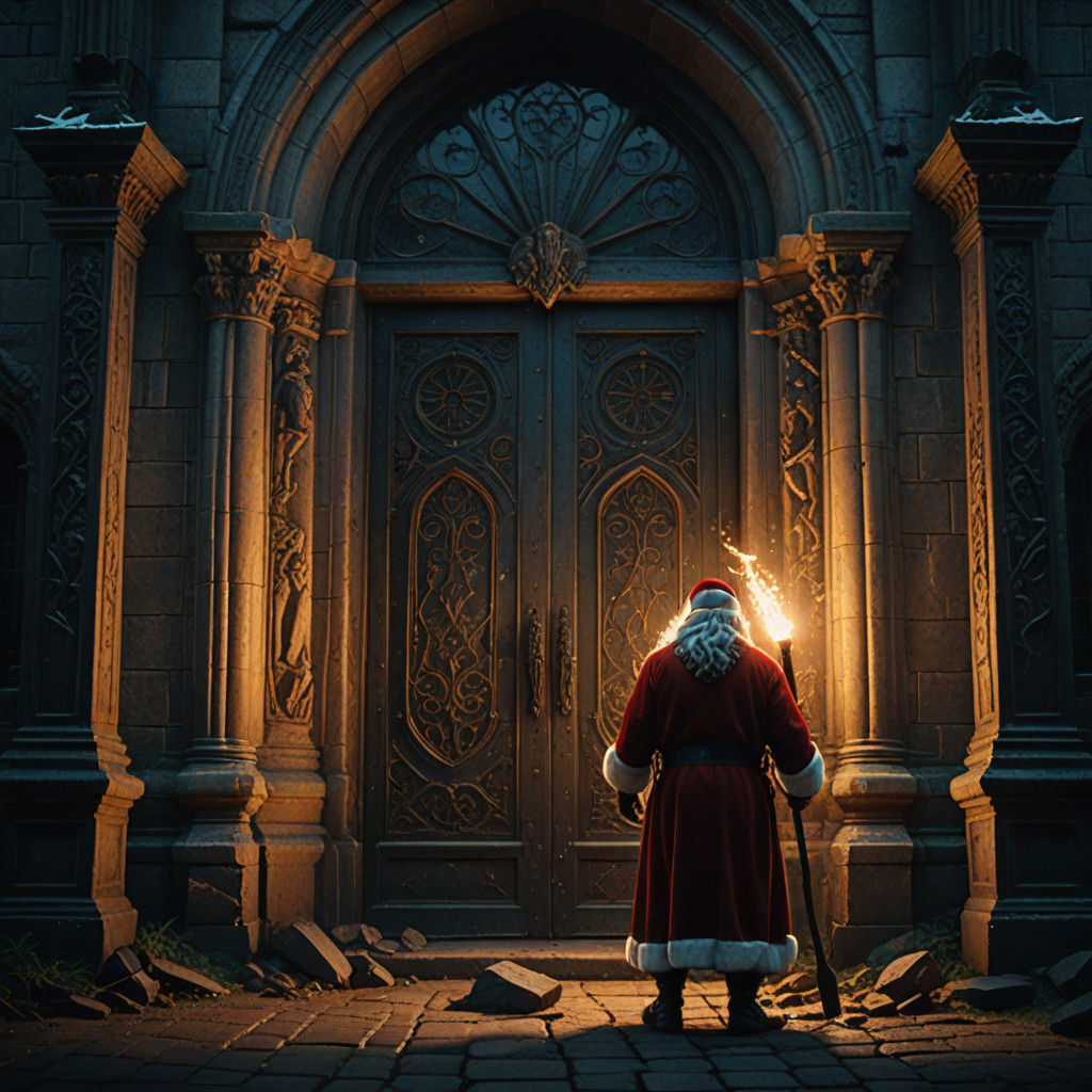 Epic Santa Battles Final Boss in Ancient Gothic Castle