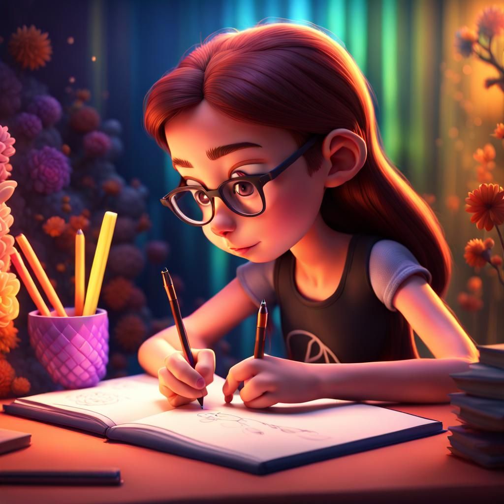 Emily sat with her cherished diary.