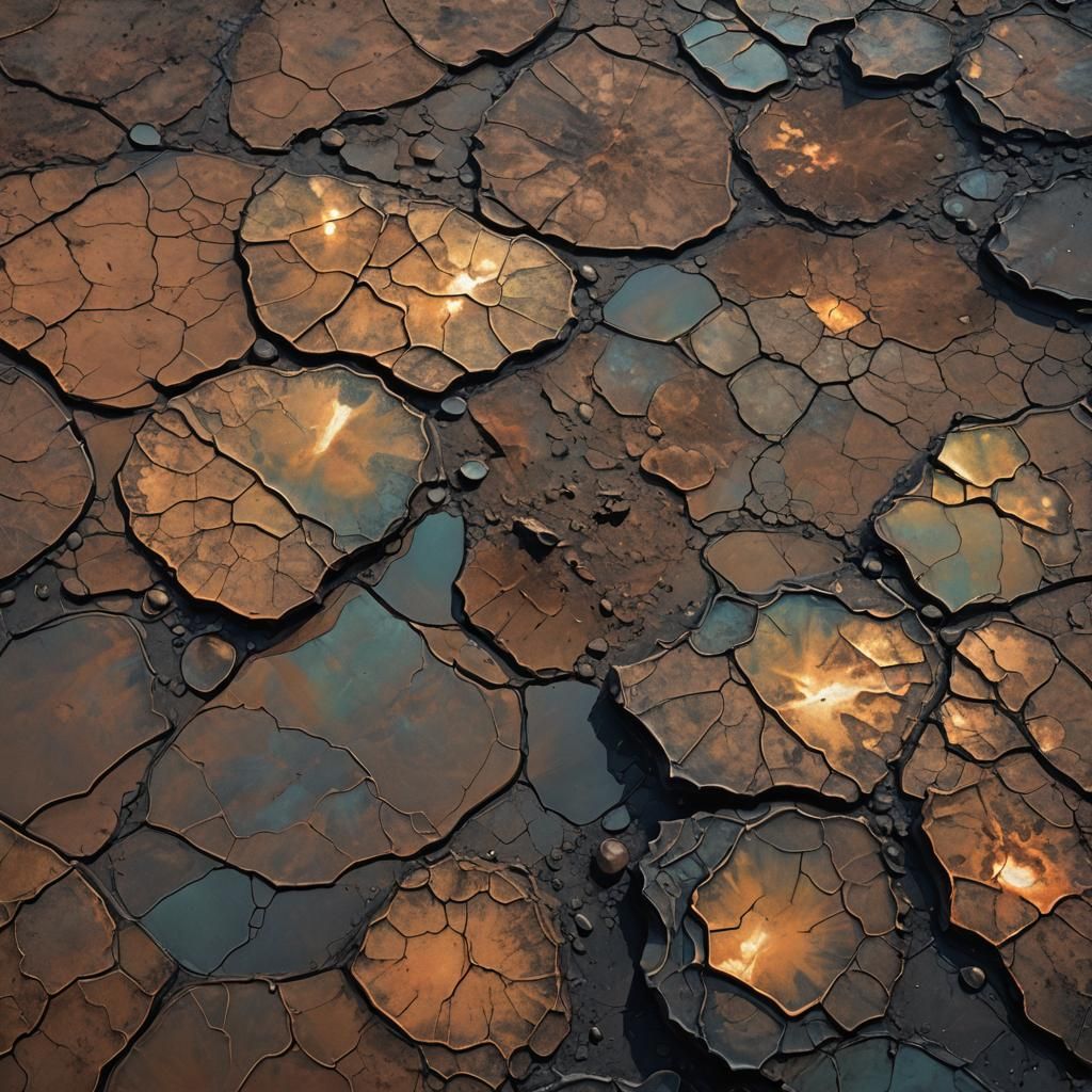 Viscous Goop Spills Across Earthen Terrain