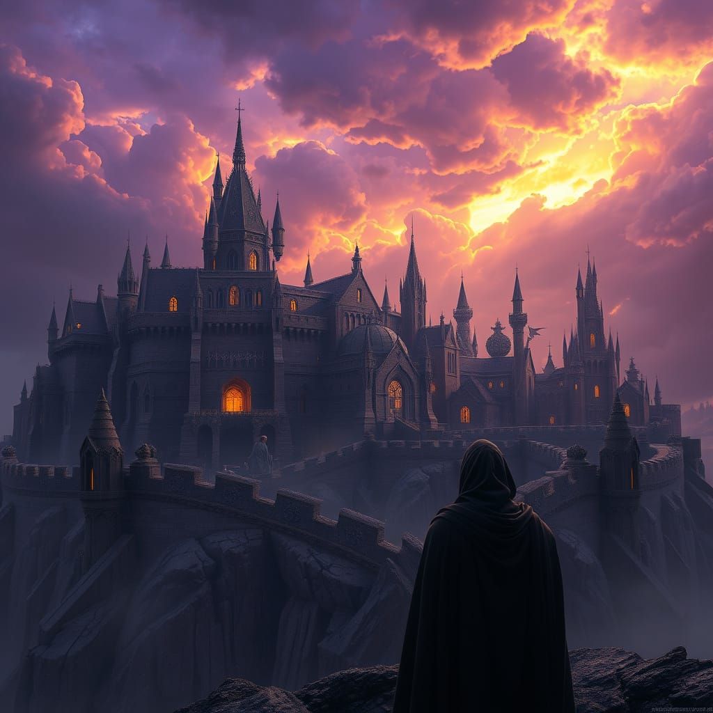 Ethereal Fortress City in Middle-earth's Realm