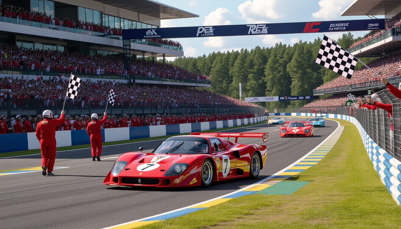 Ferrari 512S Wins Le Mans: Acrylic Art