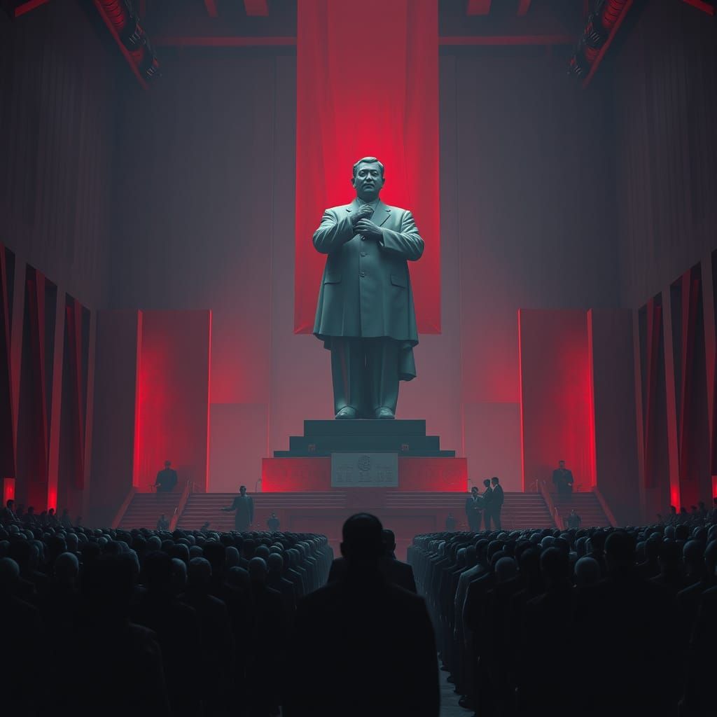 Authoritarian Leader's Temple: A Symbolic Ode to Power