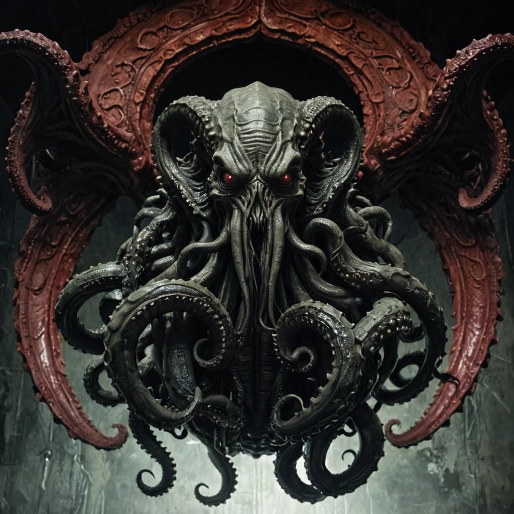 Eerie Cthulhu Close-Up in Surrealist Style