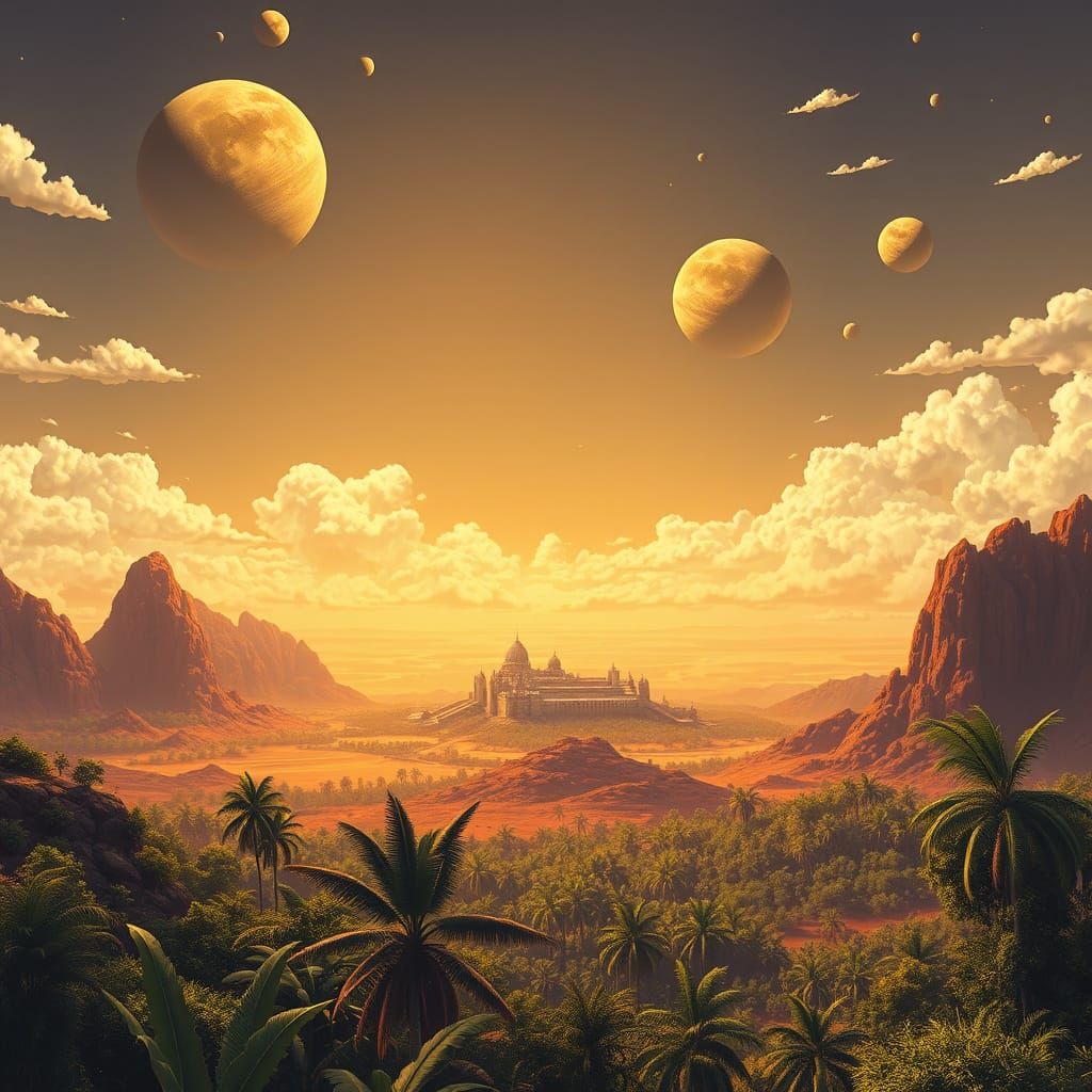 Temperate Onderon Landscape Under Golden Light