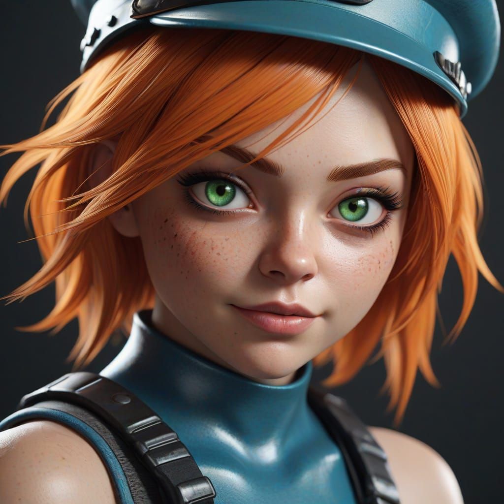 Evil Smurfette and Chucky Child in Anime Art