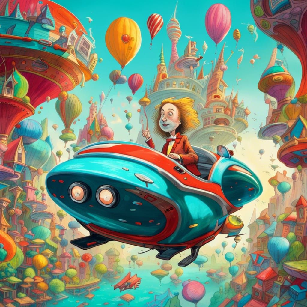 Self-Driving Car in Dr. Seuss Style