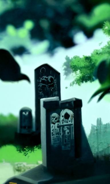 Gloomy Graveyard Digital Art