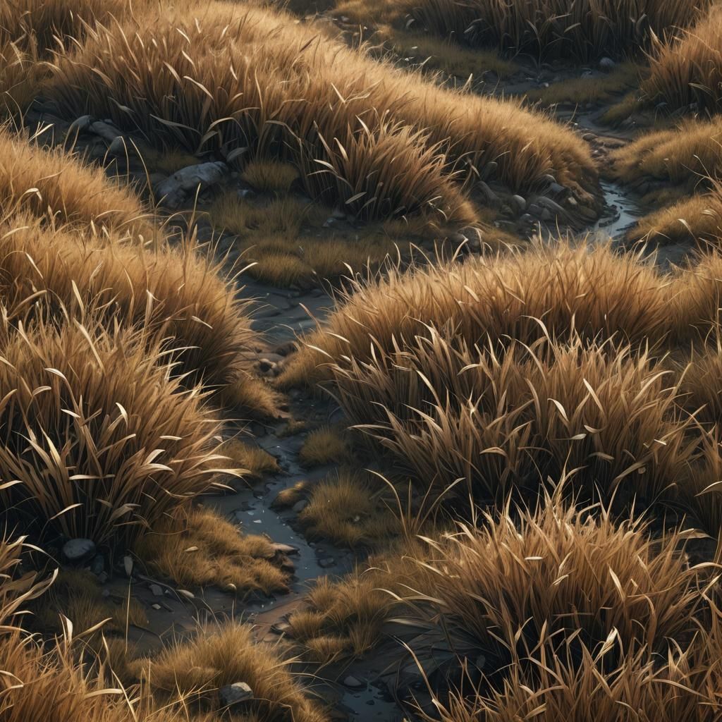 Wind Swept Grass: A Matte Painting
