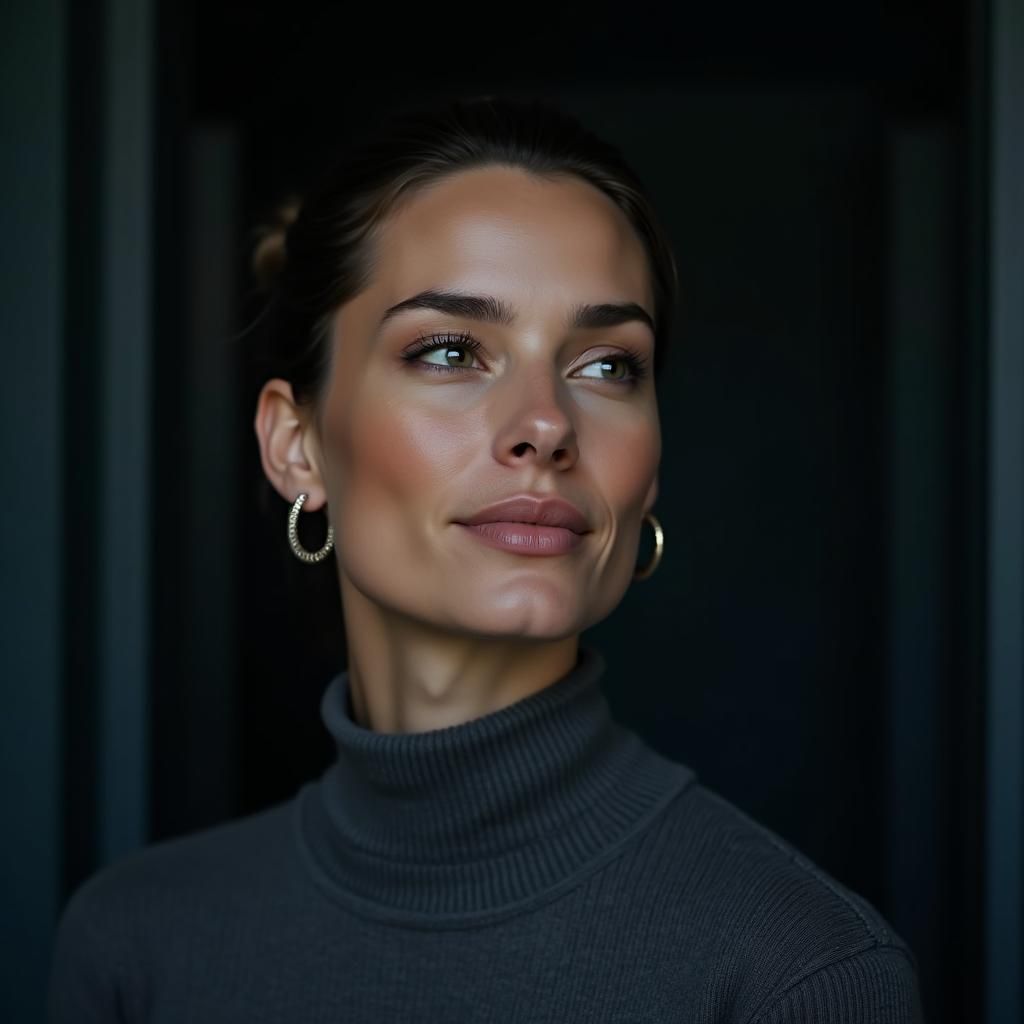 Hyperrealistic AI Fashion Influencer Portrait