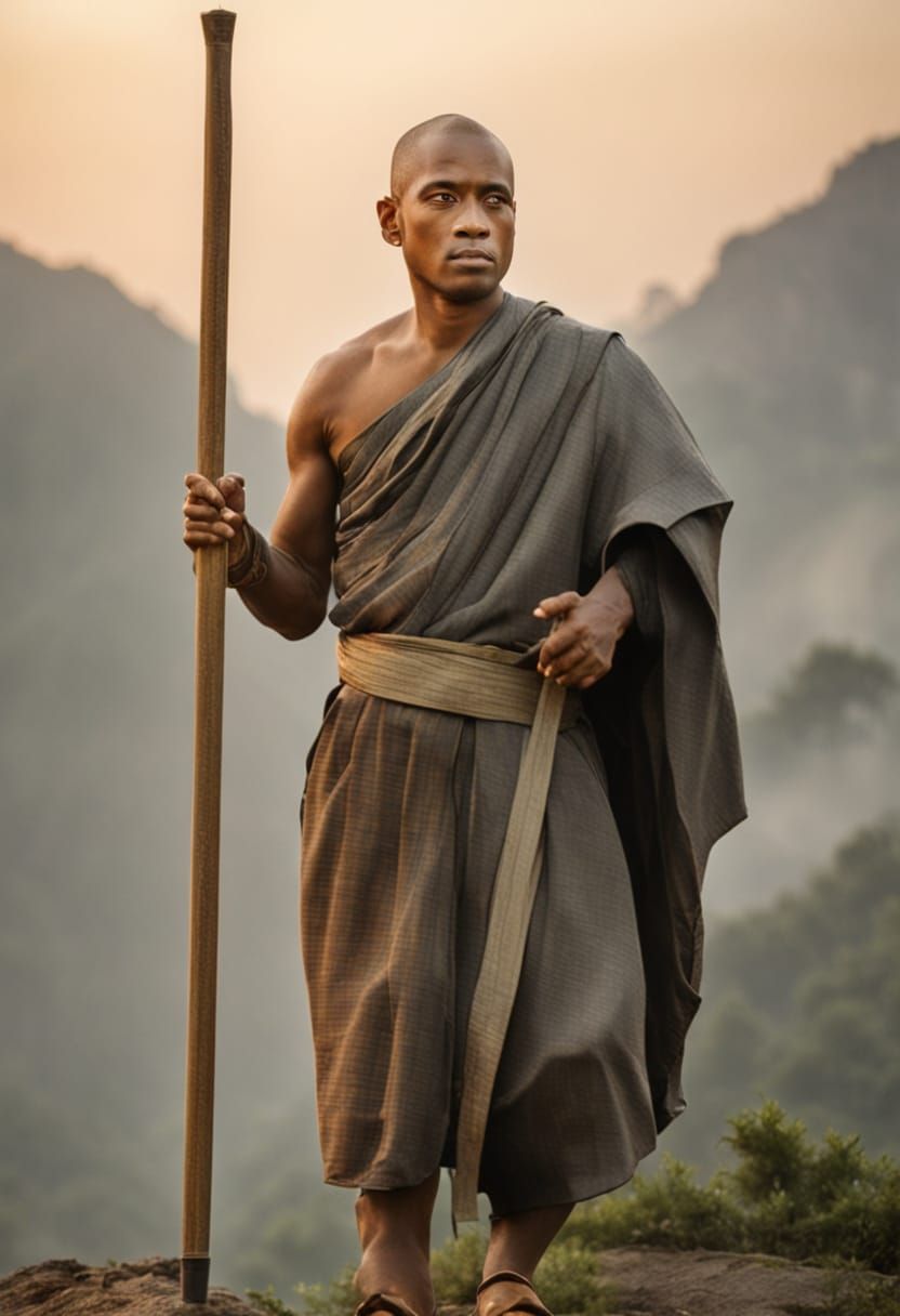 AI Image of a Contemplative Monk