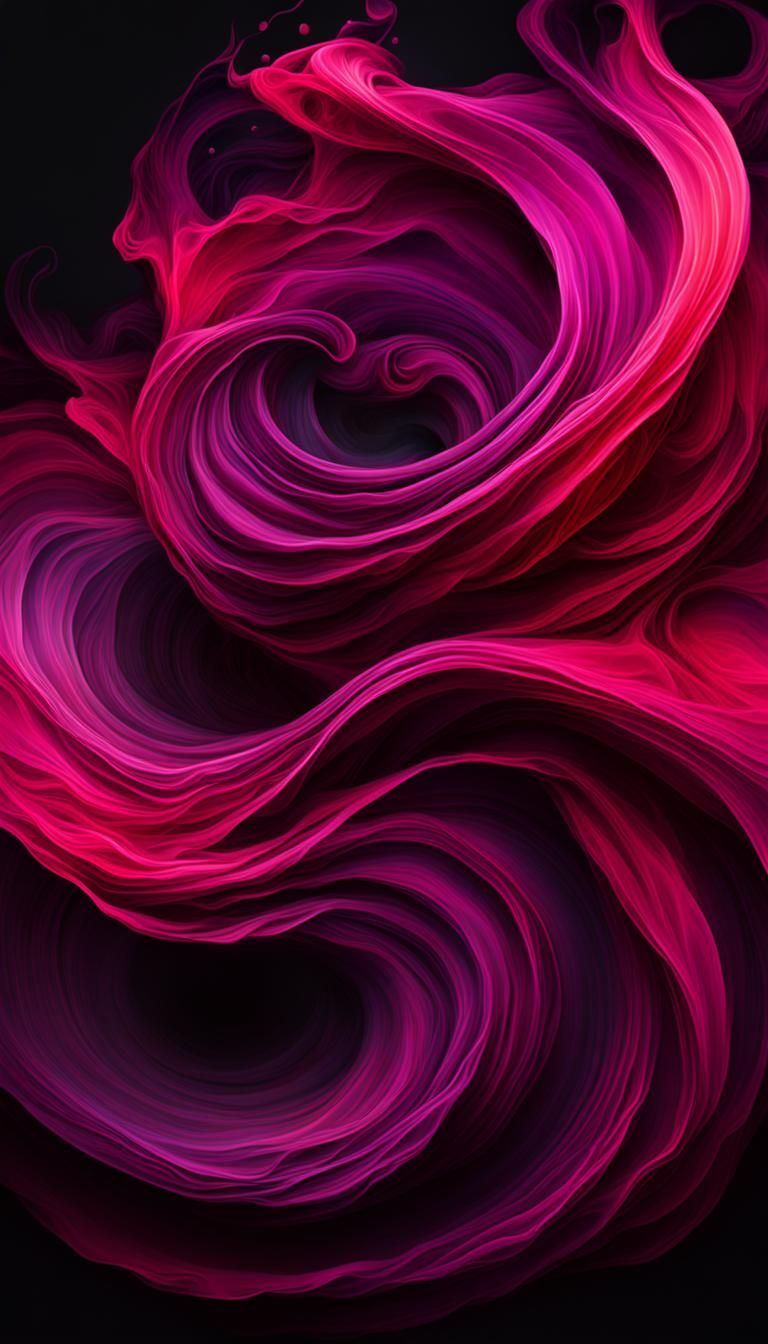 Abstract Ethereal Art in Red and Magenta