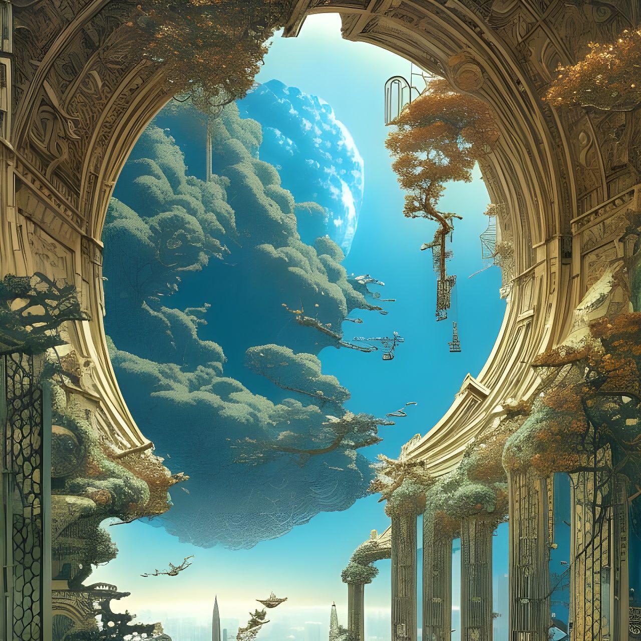 Heaven's Gate: Hyperrealistic Sci-Fi Photoillustration