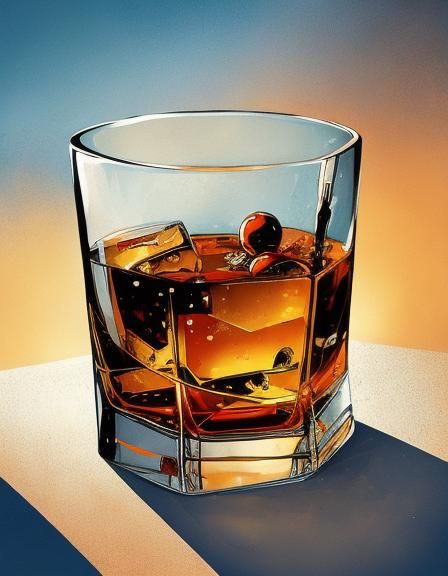 Glass of Whisky Rendered with LORA Model