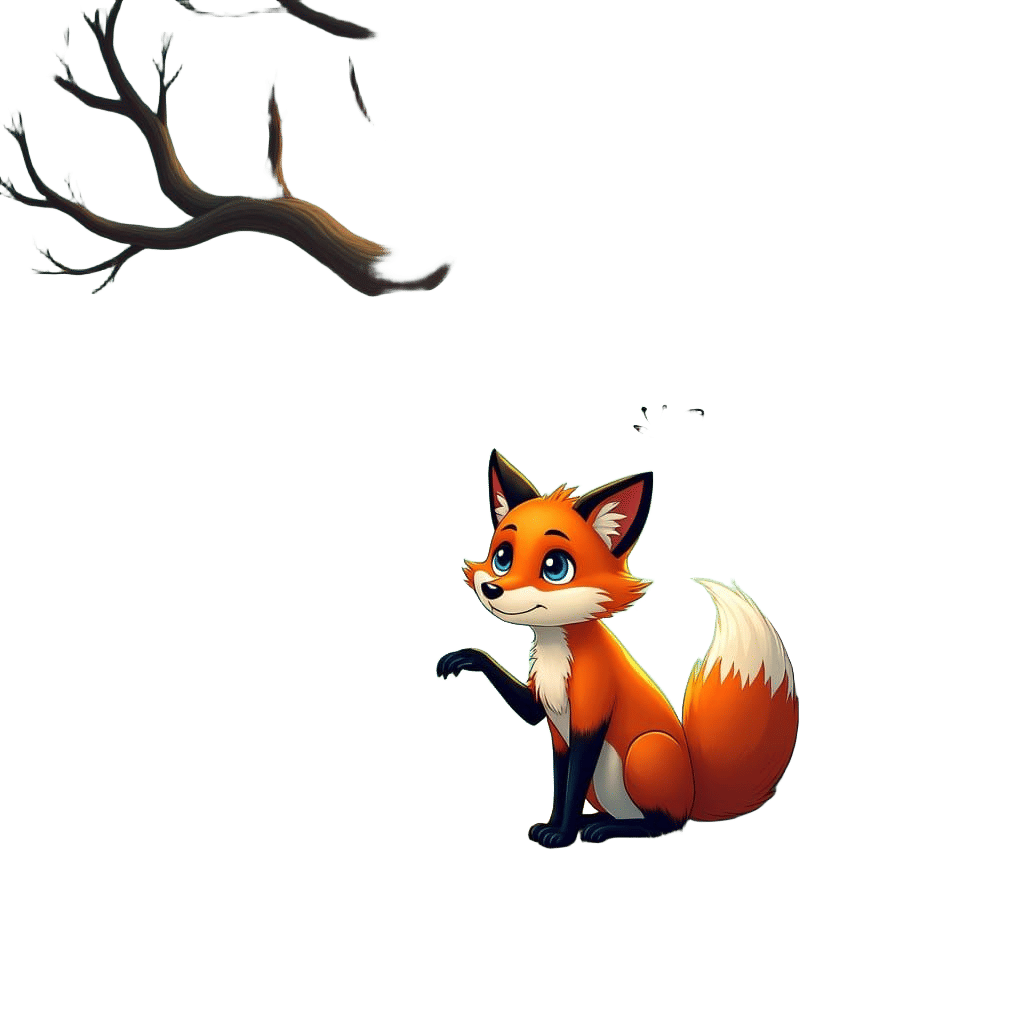 Fox in Forest: Detailed Matte Painting in 8K