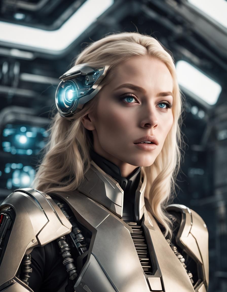 Sci-Fi Blonde General with Magnetic Vision