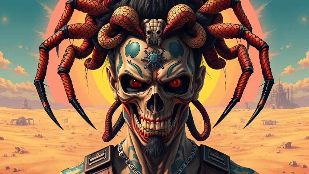 Punk Rock Warrior in Apocalyptic Sandstorm