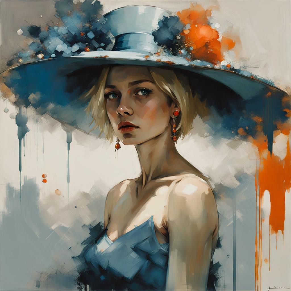 Elegant Woman Portrait with Gown and Jewels