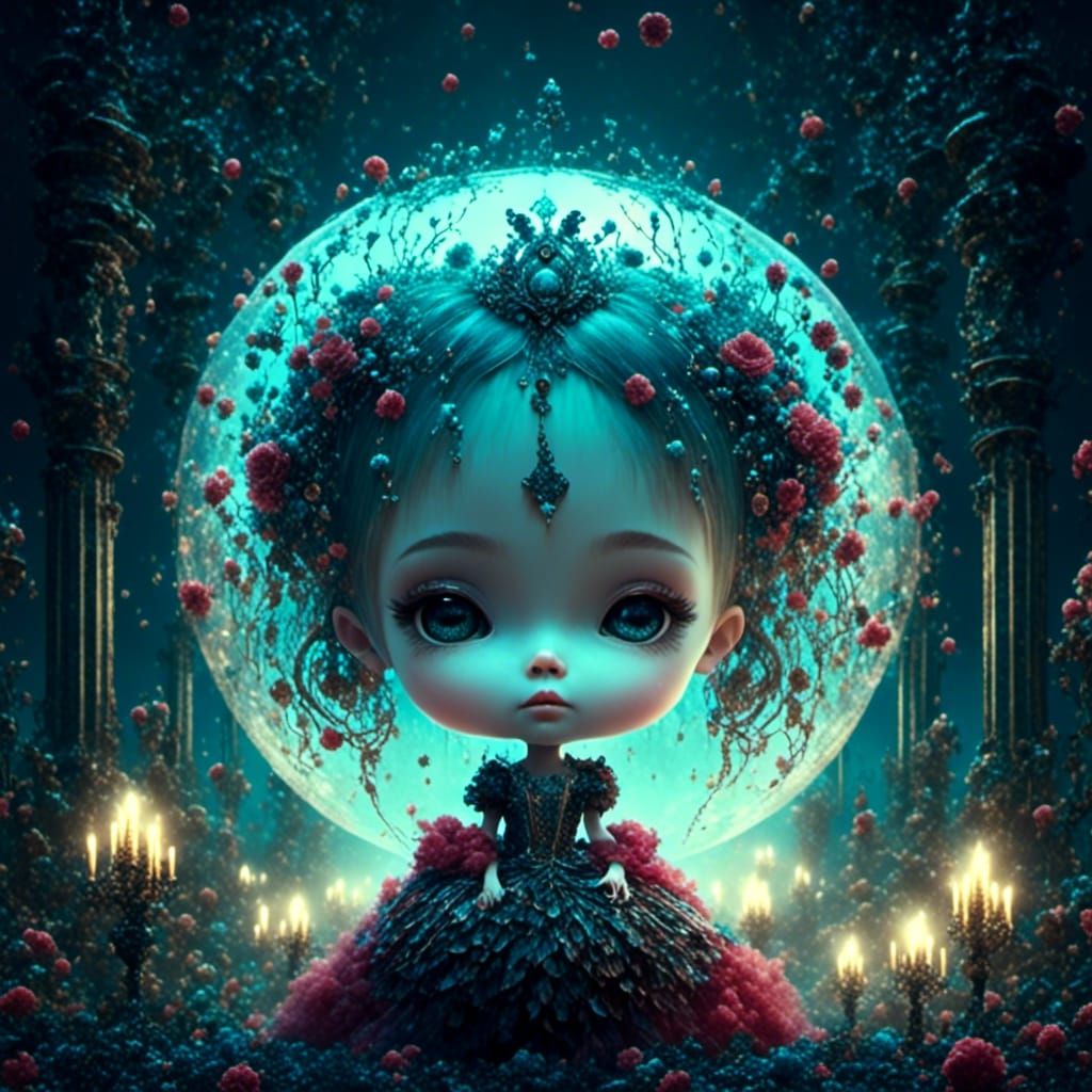 Beauty and the Beast in Glitterpunk Dark Fantasy