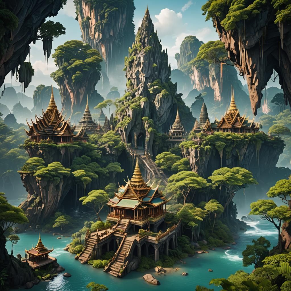 Thailand: Detailed Matte Painting in Deep Color