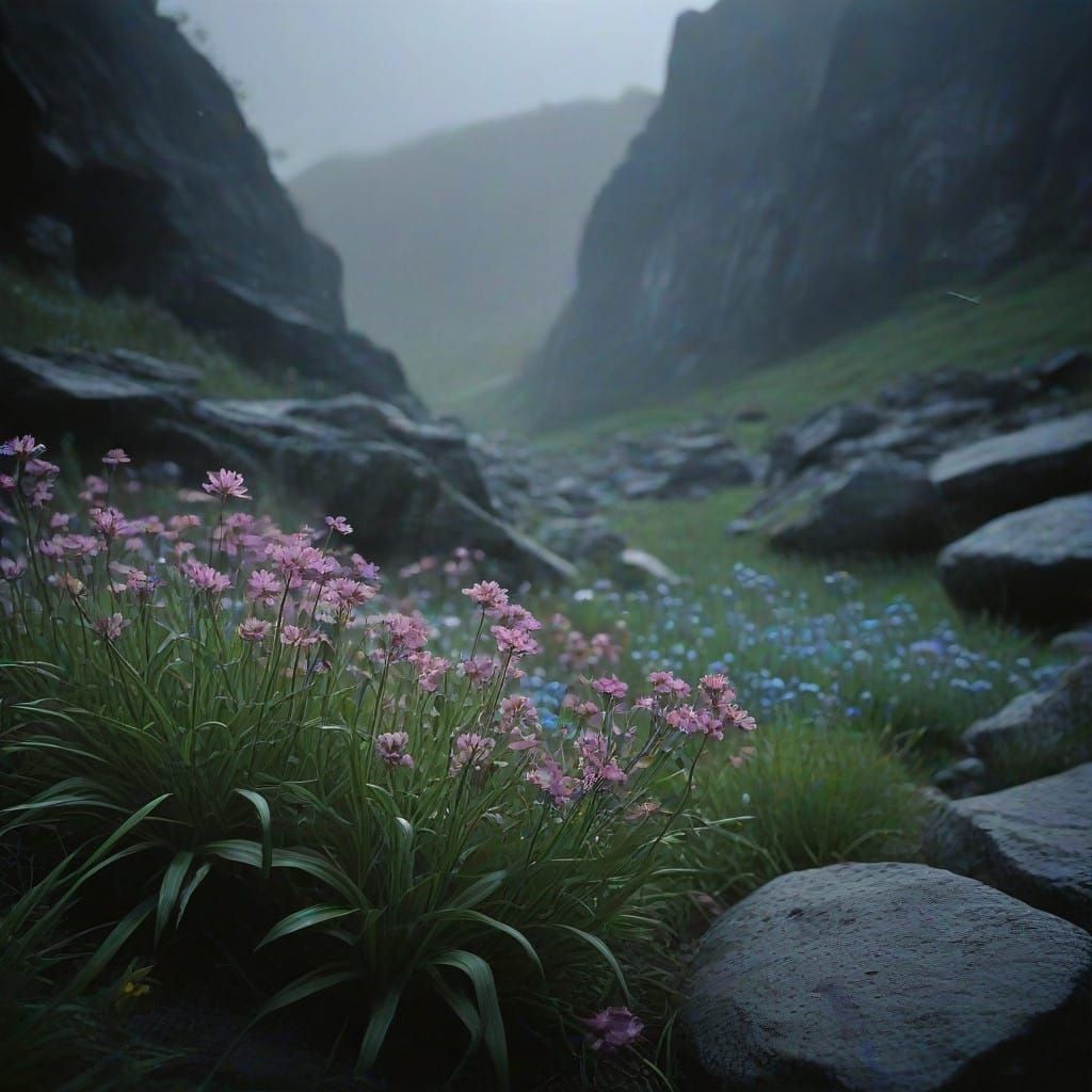 Fragile Beauty in a Fog-Shrouded Landscape