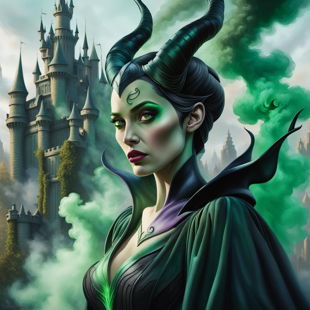 Maleficent with Castle