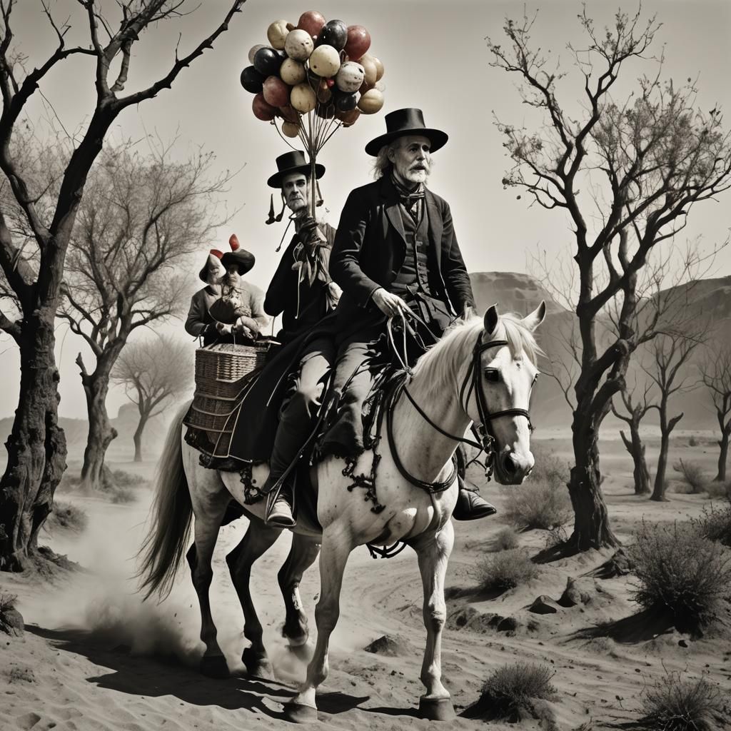 Surreal Desert Rider in Hyperrealistic Style