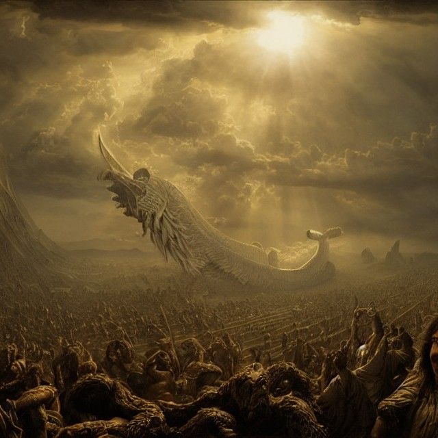 Feathered Serpent Quetzalcoatl in Divine Light