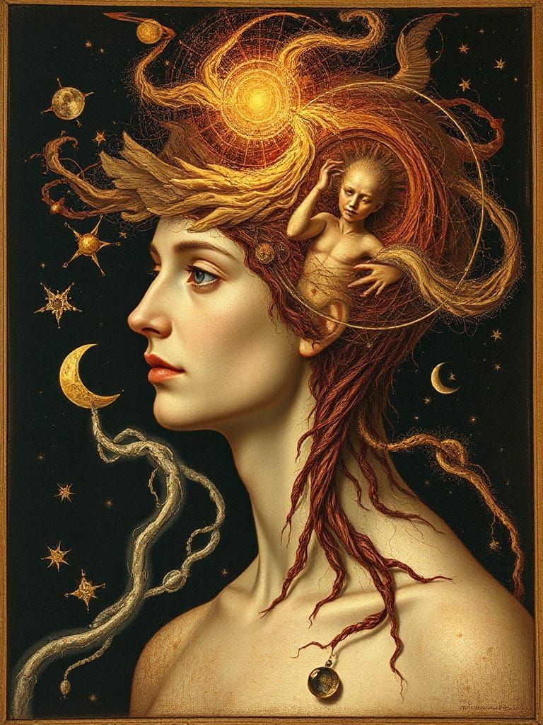 Human Consciousness as Leonardo da Vinci Inspired Art