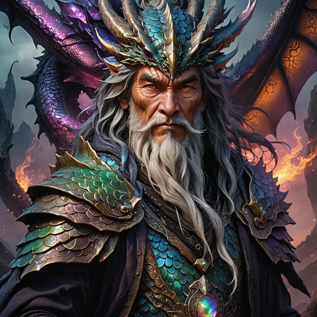 Dragon King in Shadow Realm: Matte Painting