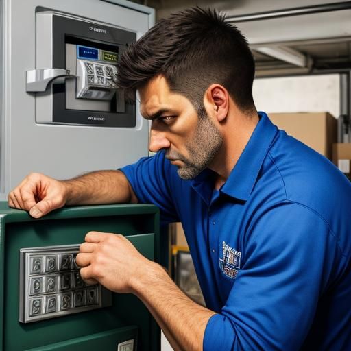 Intense Concentration Cracking a Safe