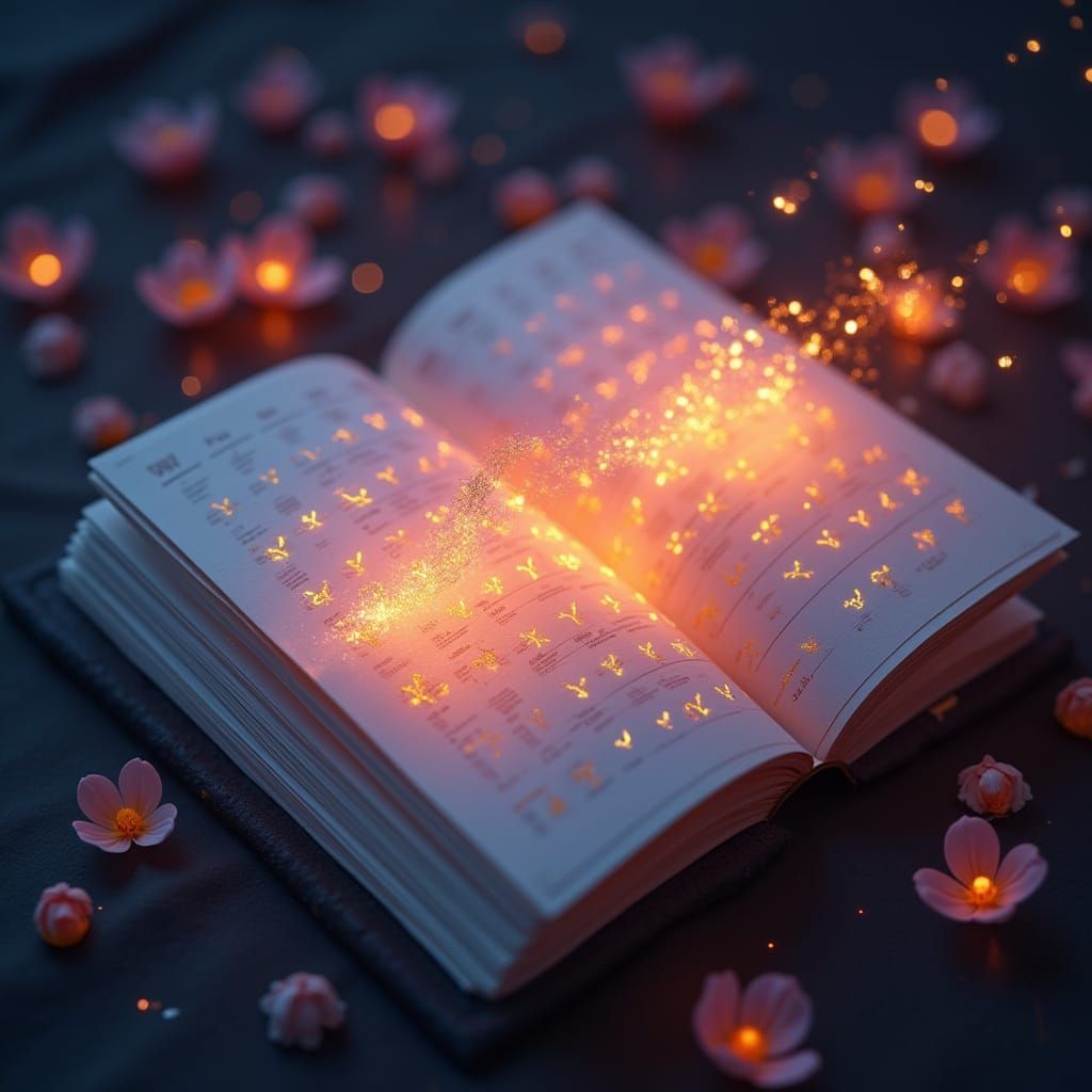 Luminous Calendar Blooms into Flowers in Surreal Concept Art